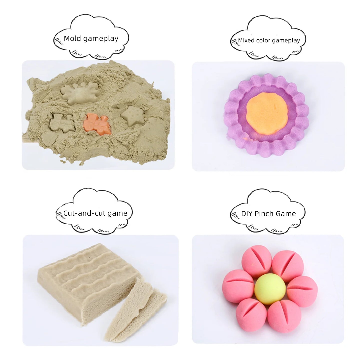 500g/bag Educational Sand Clay Amazing DIY Indoor Magic Playing Sand Children Toys Mars Space Sand 5 Colours Availible