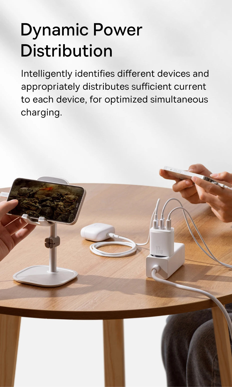 Baseus 17W USB Charger 3 USB Fast Charging Charger For iPhone Xiaomi Mobile Phone Portable Multiple Port Wall Charger EU Adapter