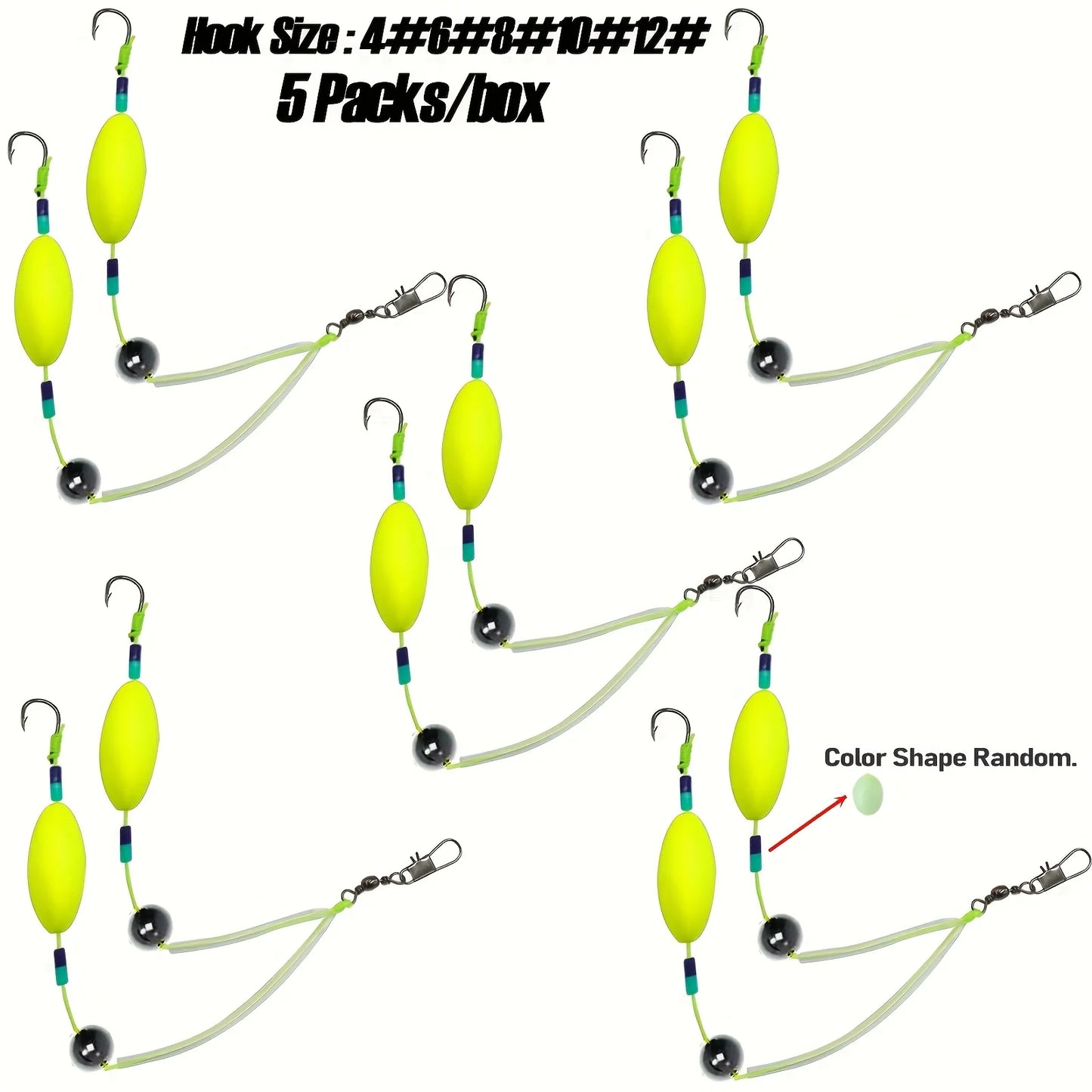 TAKBAS 5Packs Reverse Off-Bottom Double Hook Rig Set: Ideal for European Carp Fishing, Bypass Weeds, Stones & Silt