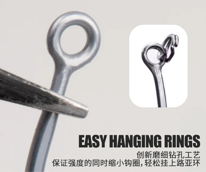 TEASER 8091 5X DIABLO Saltwater Popper Fishing Hook 2/0 3/0 4/0 5/0 7/0 Super Rust-proof Fishing Inline Single Heavy Hook