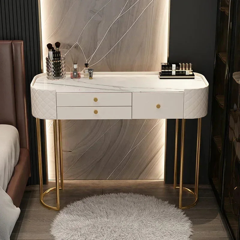 Makeup Luxury Dressing Table Mirror Led Light Salon White Dressing Table Storage Bedroom Comoda Pra Quarto Home Furniture