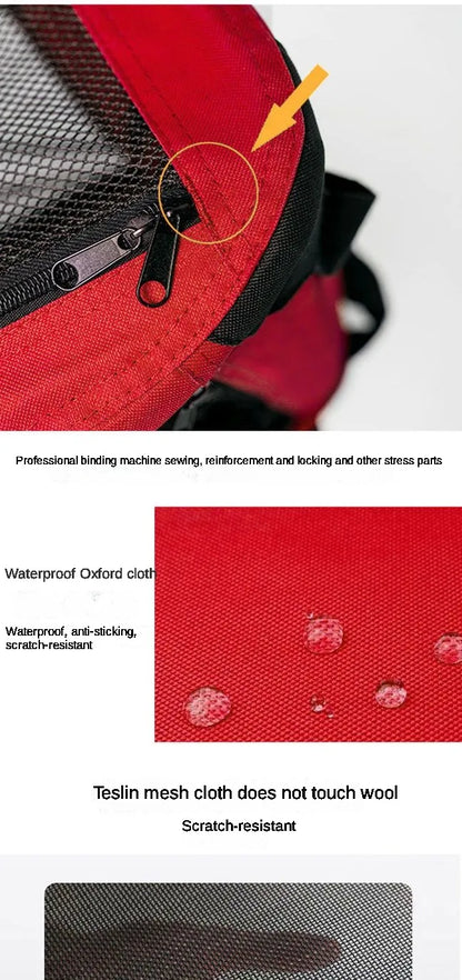 Nylon Car Travel Pet Carrier Folding Cage For Medium And Large Dogs