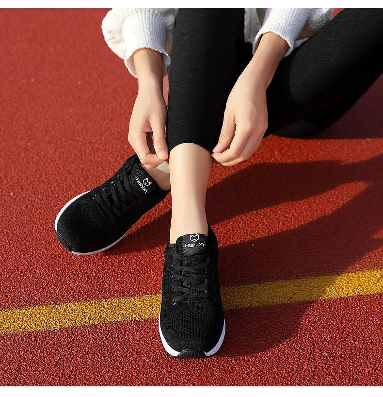 Women Sport Shoes Fashion Platform Sneakers Ladies Spring Summer Flats Running Shoes for Women Casual Shoes Mesh Jogging Tennis