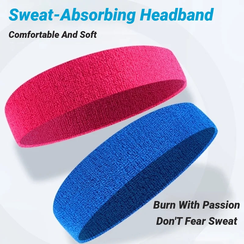 3Pcs Sweatproof Sports Headbands For Men Women Moisture-Wicking Sweatband Tennis Basketball Running Gym Workout Outdoor Yoga