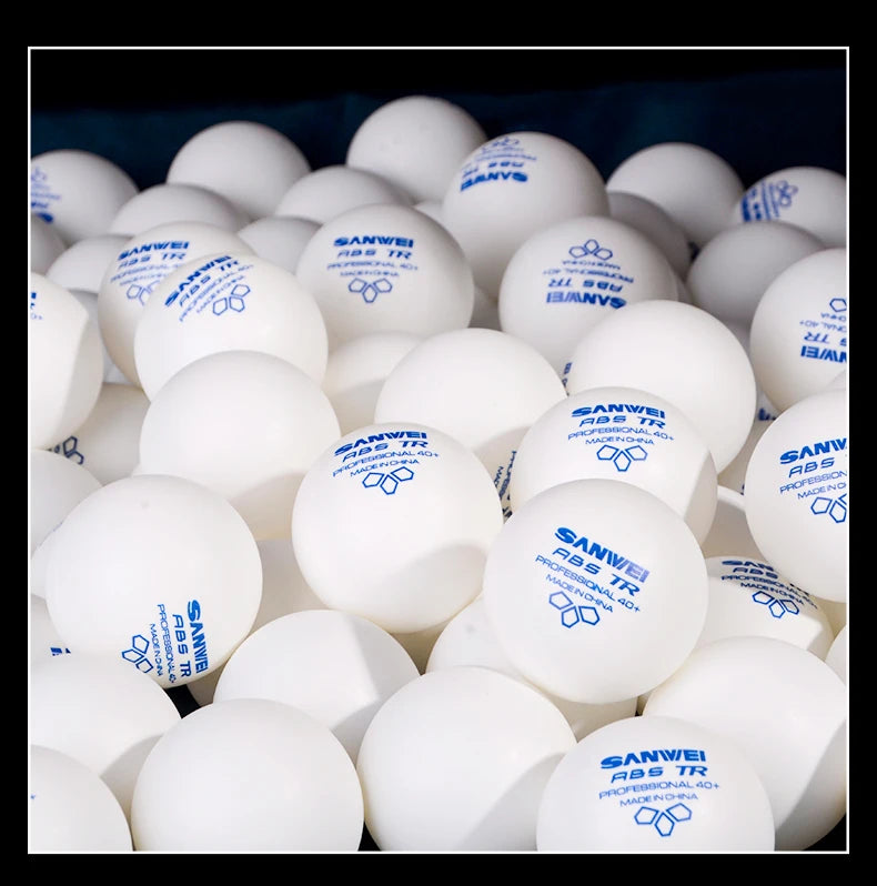 SANWEI TR 3 Star Table Tennis Balls 40+ ABS New Material with Seamed Durable Professional Ping Pong Balls for Training 50/100pcs
