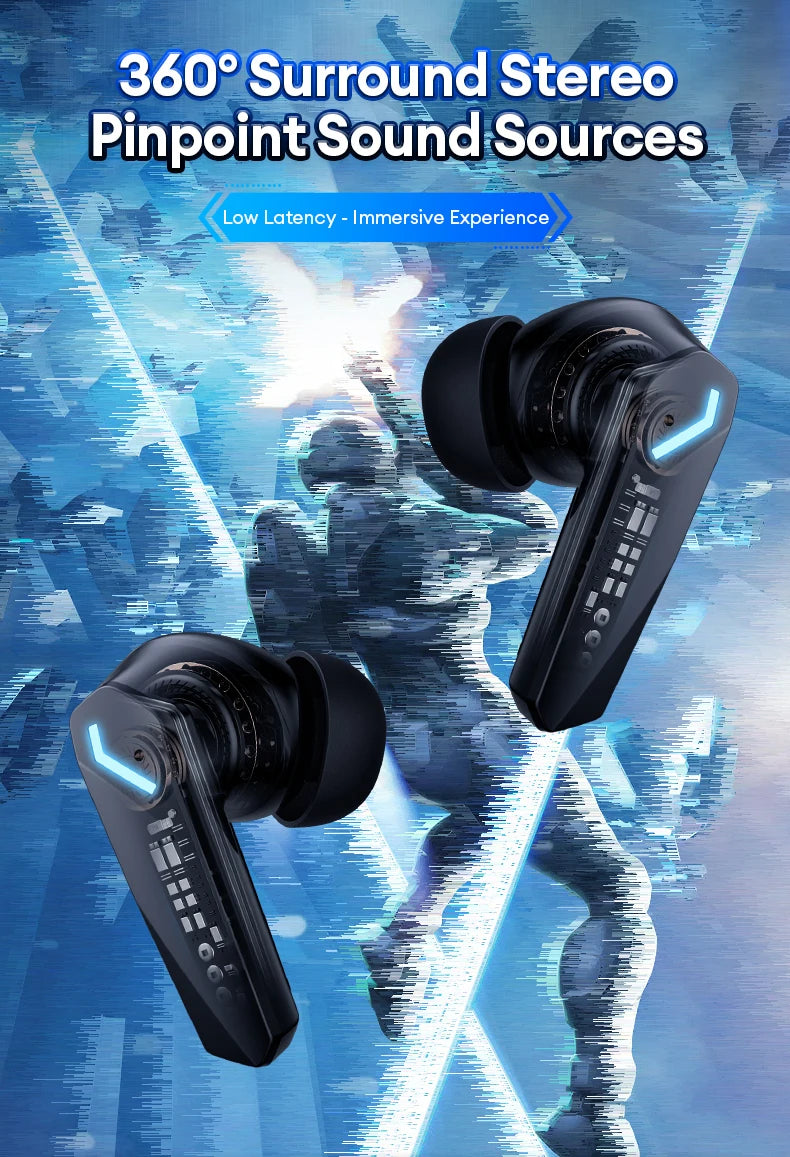 Original Lenovo GM2 Pro TWS Bluetooth 5.3 Earphones Dual Modes Music Game Earbuds HD Calls With Built-in 2 Mics Sport Headphones