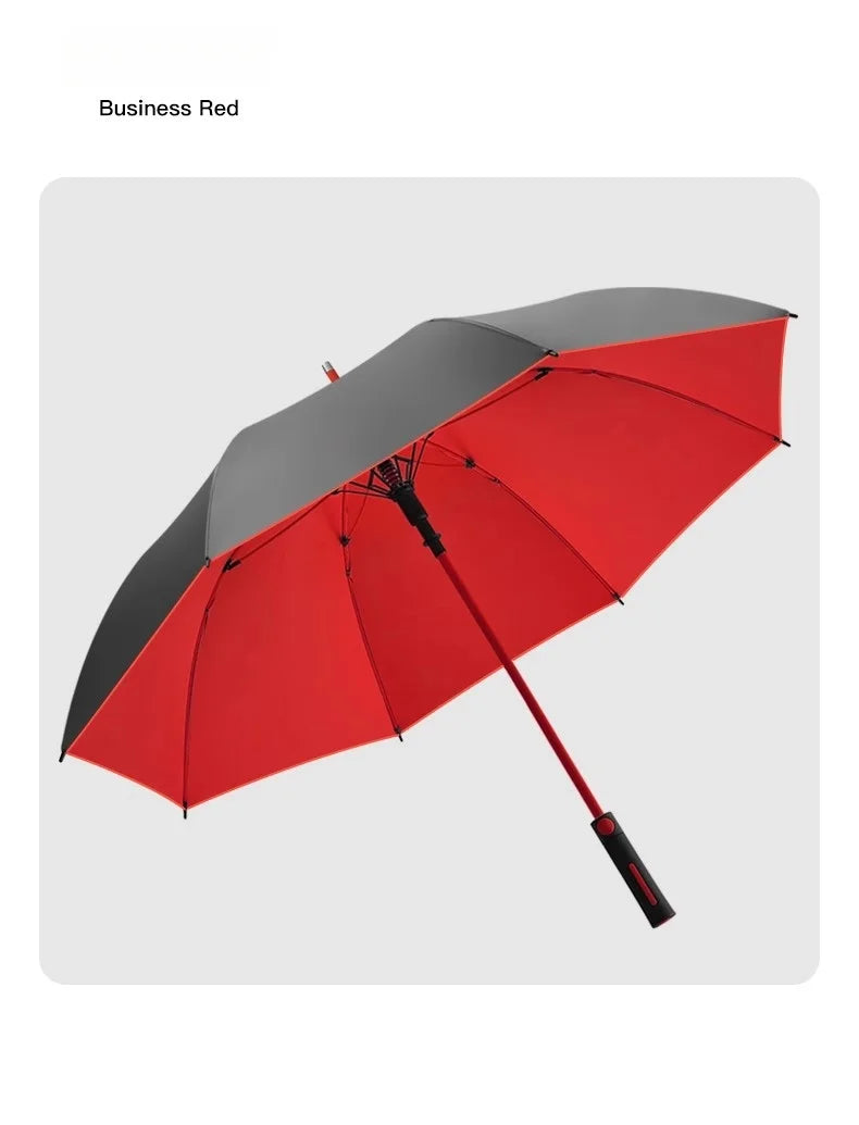 Full Fiber Golf Umbrella Double Layer Extra Large Double MEN'S Business Long Handle Umbrella Car Straight Umbrella