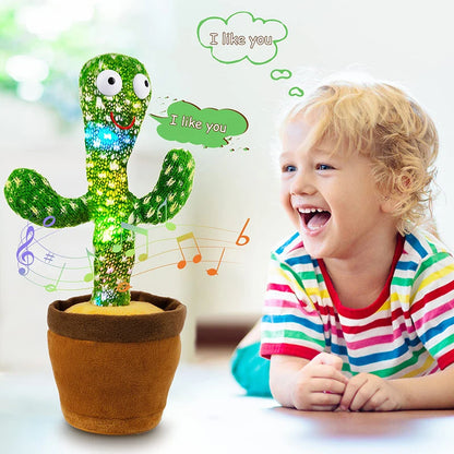 Dancing Talking Cactus Plush Toy 31 To 50 cm Tall Interactive LED Toy