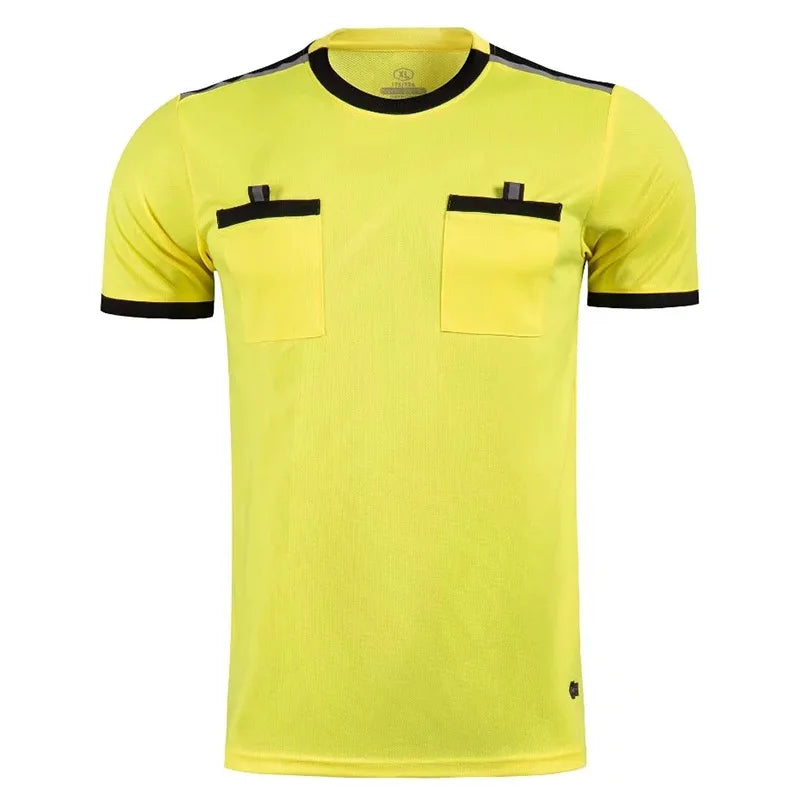Football Kits 2025 Men Referee Uniforms Soccer Football Jerseys Shirts Pockets Judge Short Sleeve Team Shirt Sportswear Clothes