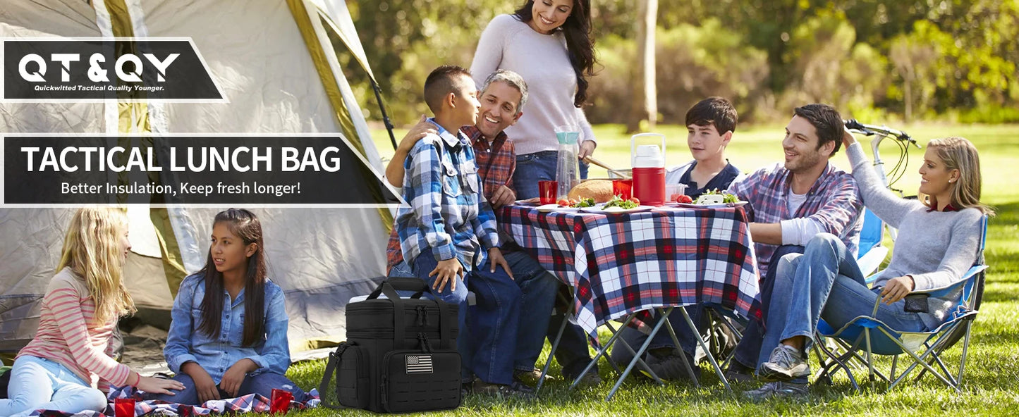 Men's Tactical Lunch Box Expandable 18L Tactical Insulated Cooler Bag,Leak Proof Insulated Lunch Bag For Work Camping Outdoor