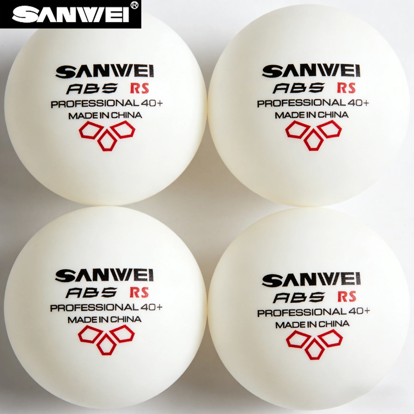 Original SANWEI ABS New Material 40+ Table Tennis Balls 50/100PCS Professional Ping Pong Balls For Training Table Tennis Balls