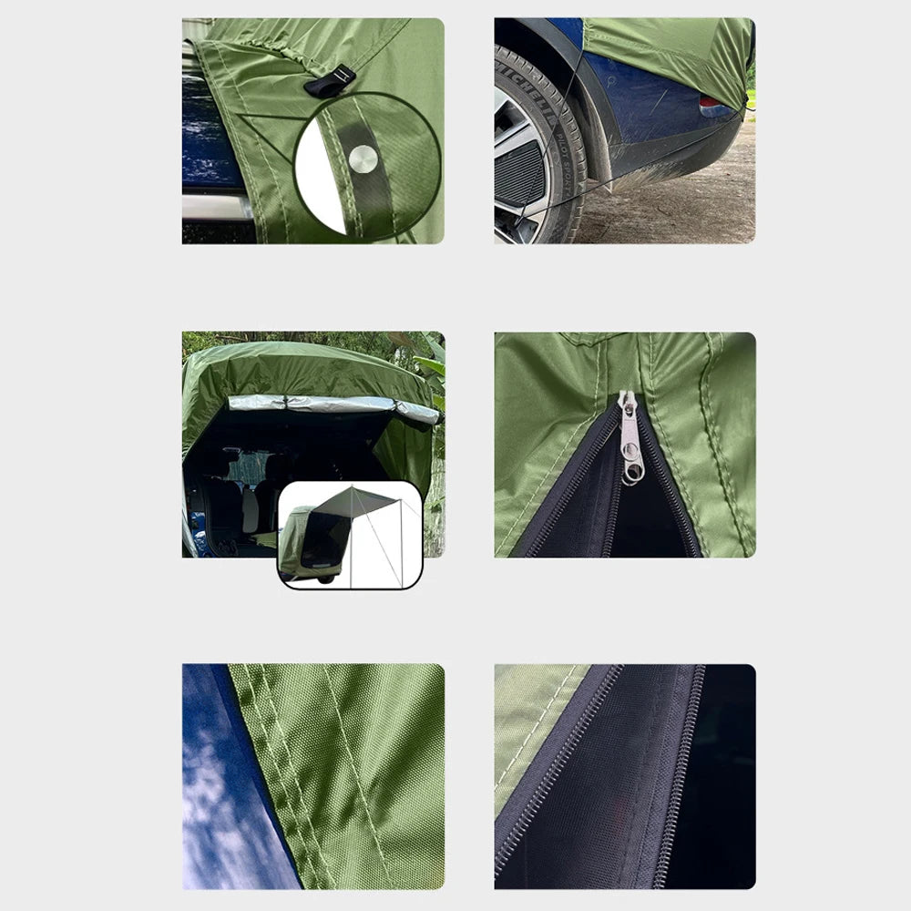 Car Rear Extension Tent With Canopy For Outdoor Camping