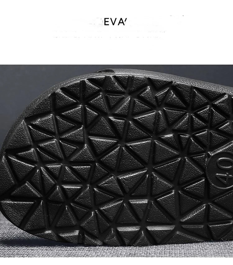 Men's Slippers With Buckle, Flat Heel, One Size, EVA