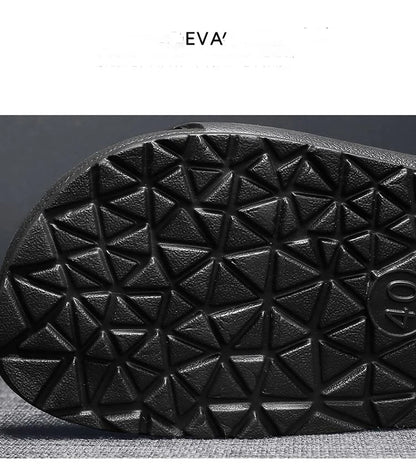 Men's Slippers With Buckle, Flat Heel, One Size, EVA