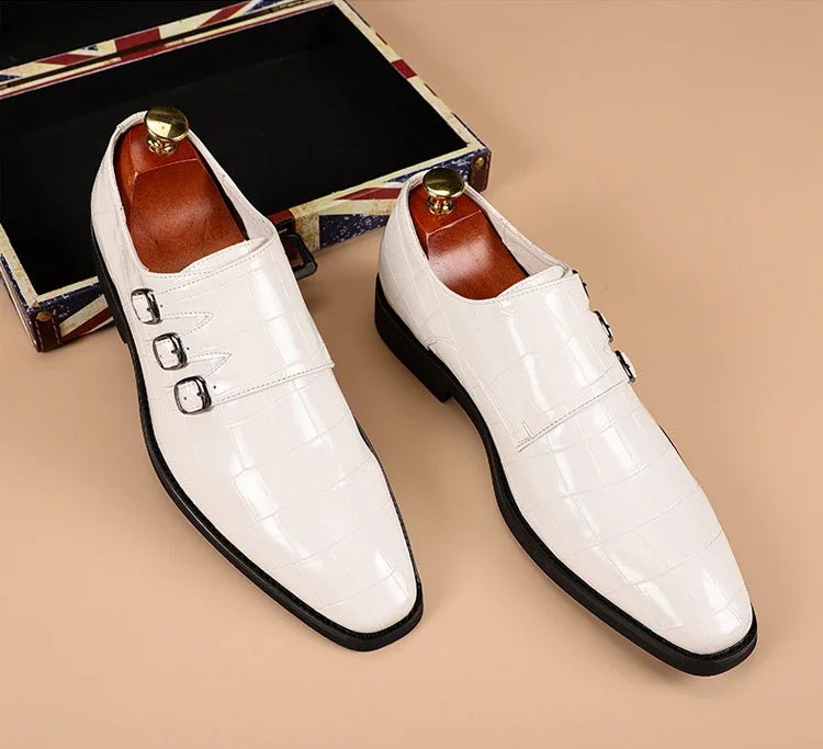 Men's Slip On Dress Shoes Oxfords Leather Formal Office Wedding