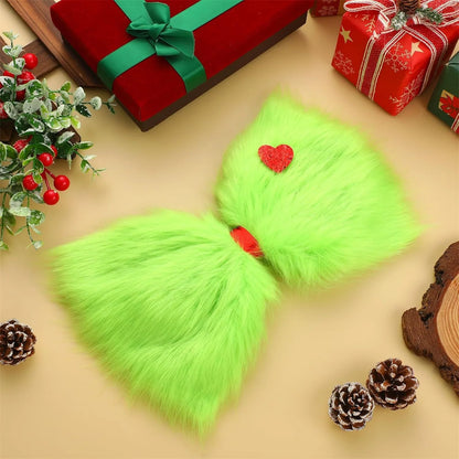 Grinch-Inspired Christmas Tree Topper Bow – Indoor Holiday Decor
