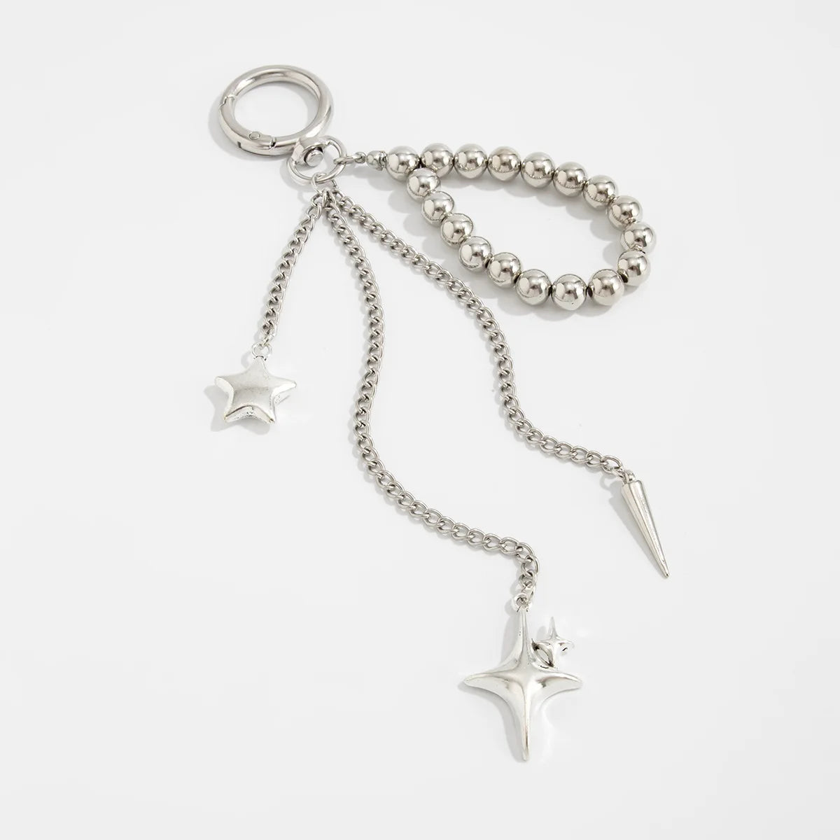 2025 New Pearl Beadeds Chain Keychain Ccb Peach Heart Bead Bag Chain Pendant Jewelry Accessories Daily Wear Keychain Gifts