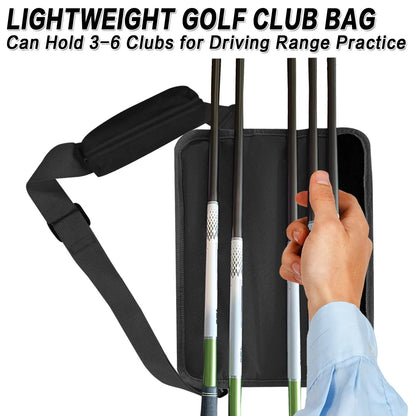 Mini Lightweight Golf Club Bag With Ball Pouch Portable Driving Range Carrier