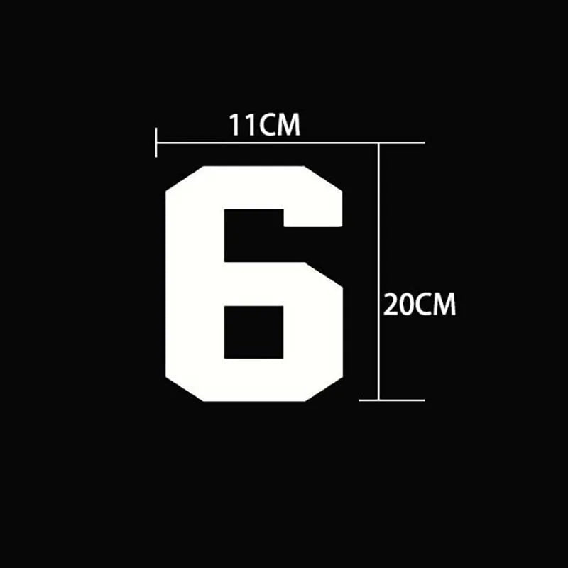 20*11CM/ Big Number Letter Patches Clothes Sticker,0~9 White,Black Digital Number Jersey Badges Heat Transfer Iron on Patches