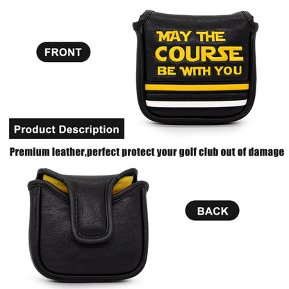 Golf Headcovers Driver Fairway Wood Hybrid Embroidered Leather Mallet