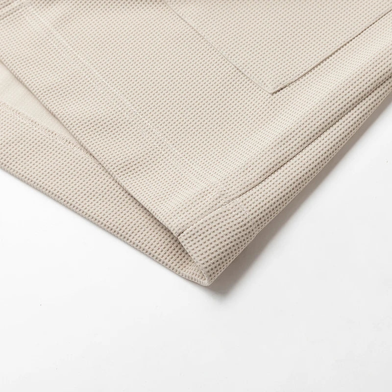 New Men's Business Casual Long Sleeved Solid Color Cloak Jacket Knitted Comfortable and Fashionable All Season Versatile Top