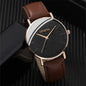 Men’s Stylish Leather Watch & Bracelet Set