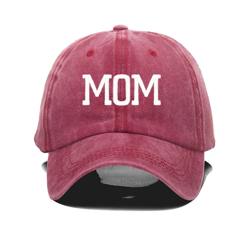 DAD MOM Embroidery Pure Cotton Men's Baseball Cap For Man  Womne's Fashion Sport Golf Caps Sun Hat Dropshipping