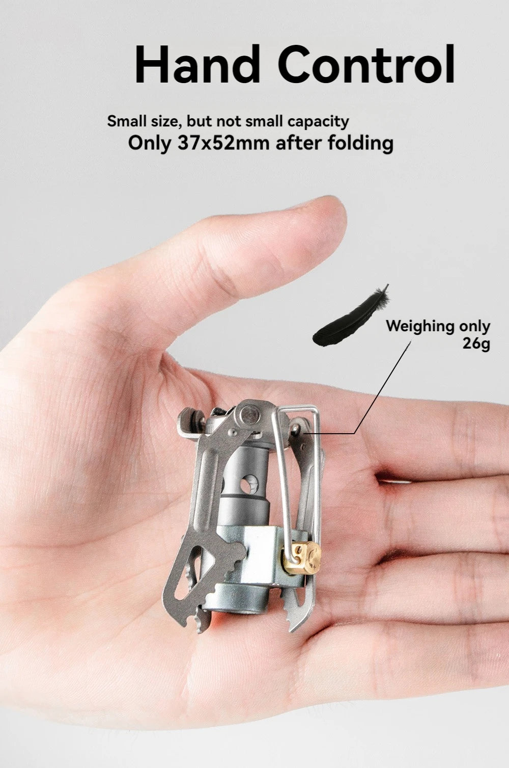 Titanium Mini Camping Gas Stove 25g Portable Folding Pocket Stove
