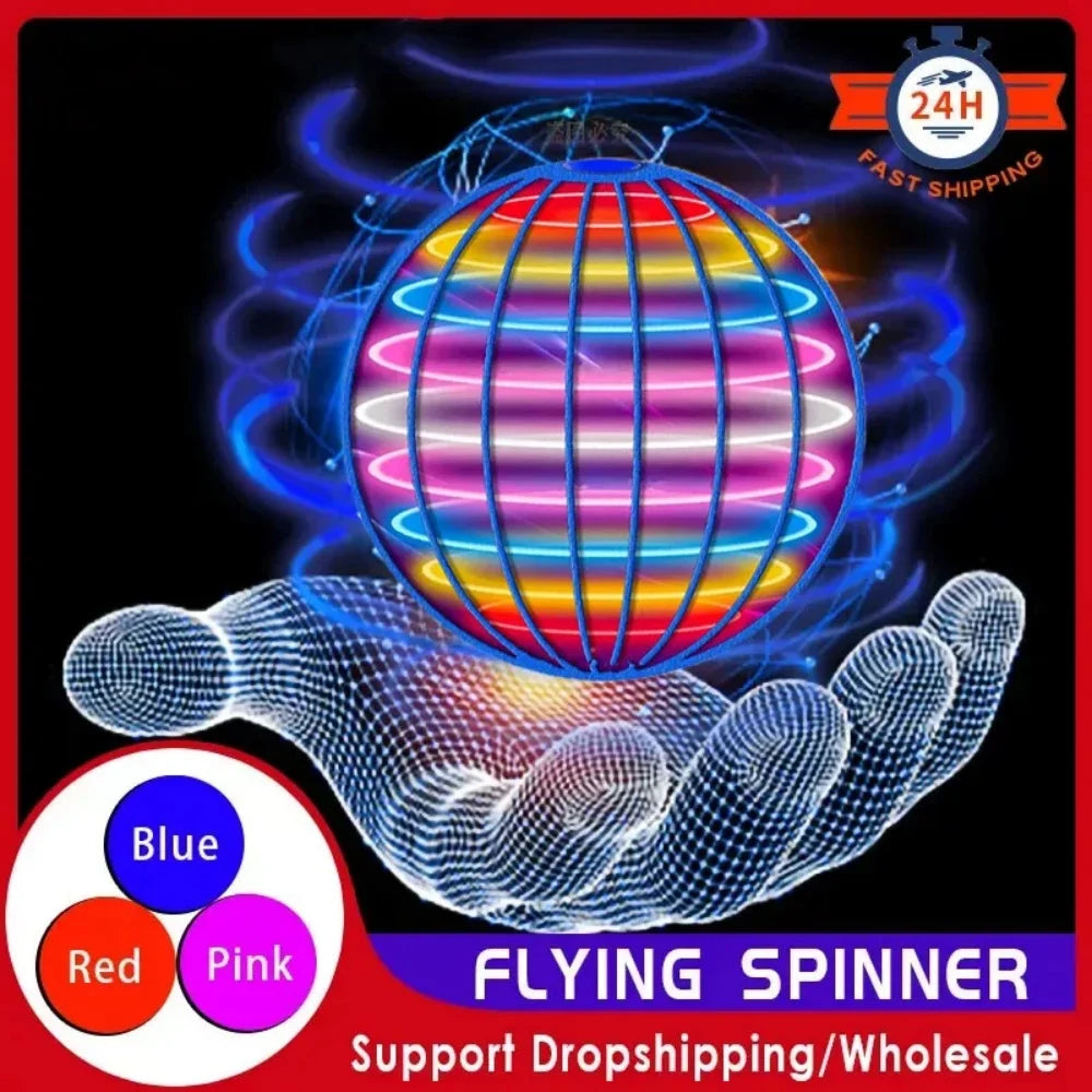 LED Cosmic Globe Flying Ball – 360° Suspension Toy for Kids Indoor & Outdoor Play