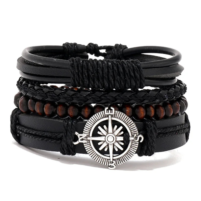 4-Piece Braided Wristband Set