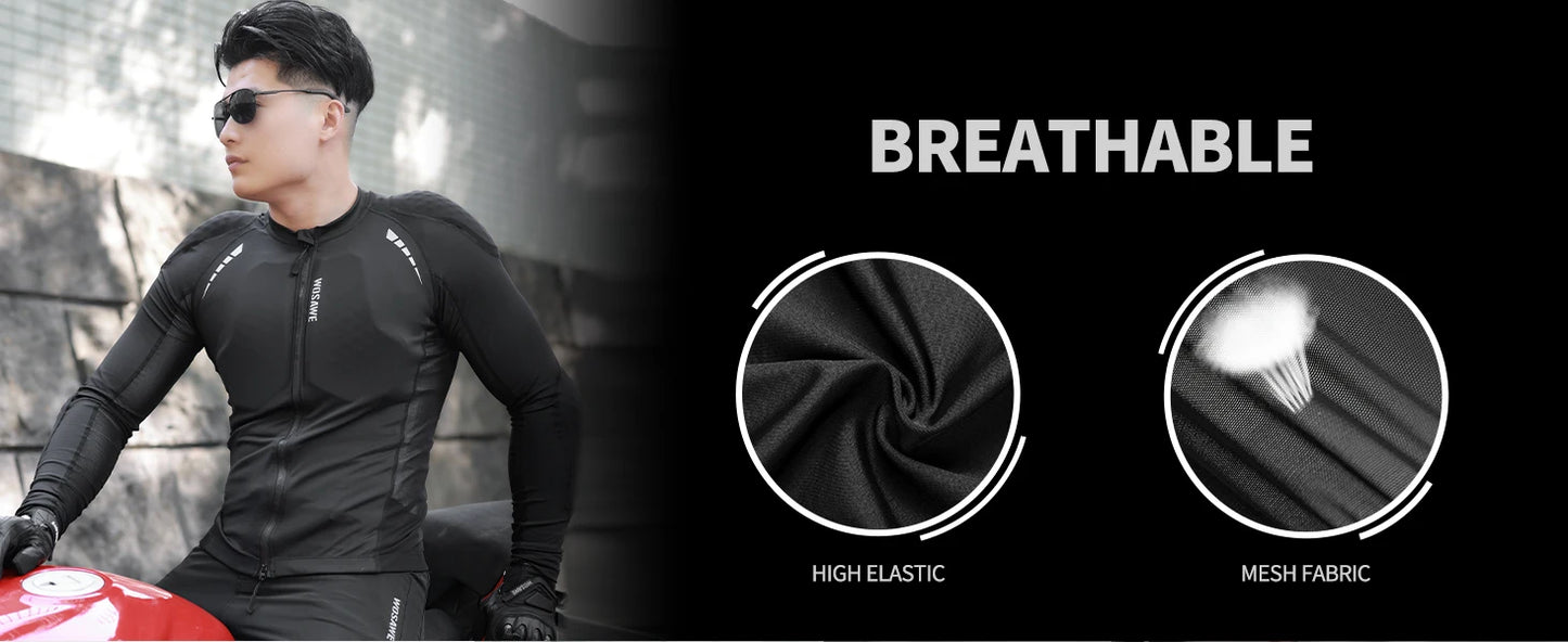 WOSAWE Motorcycle Jacket Full Body Armor Protection Jackets Motocross Racing Clothing Moto Riding Protectors CE Certification