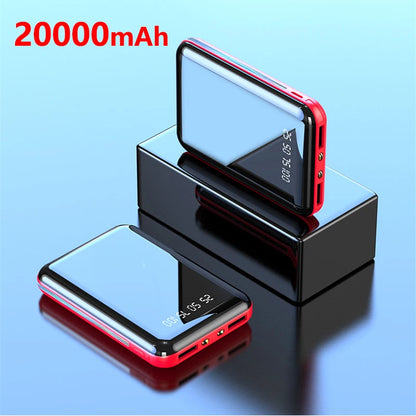 20000mAh Mini Power Bank With Mirror Screen LED Display