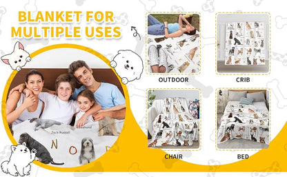 Cotton And Bamboo Fiber Christmas Plaid Throw Blanket