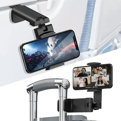 Airplane Phone Holder 360 Degree Rotating Collapsible Selfie Mount