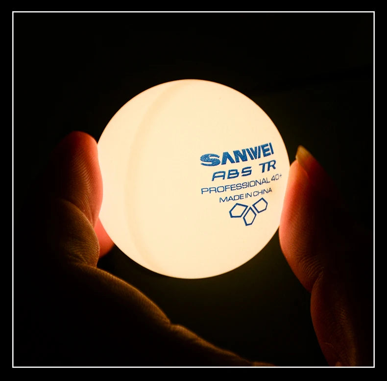 SANWEI TR 3 Star Table Tennis Balls 40+ ABS New Material with Seamed Durable Professional Ping Pong Balls for Training 50/100pcs