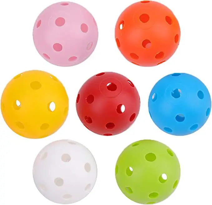 50pcs Golf Practice Ball 42mm 26 Hole Indoor Plastic Golf Ball PE Material Children's Hole Toy Ball JQ58962
