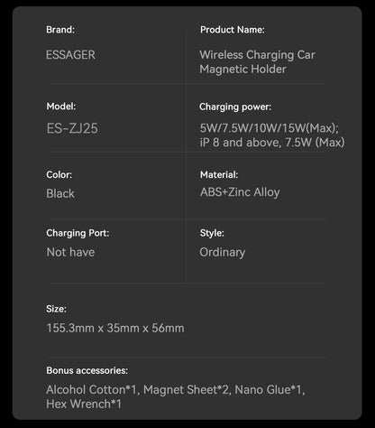 Magnetic Wireless Car Charger Holder 15W For MagSafe iPhone 15 14 13 Pro Max