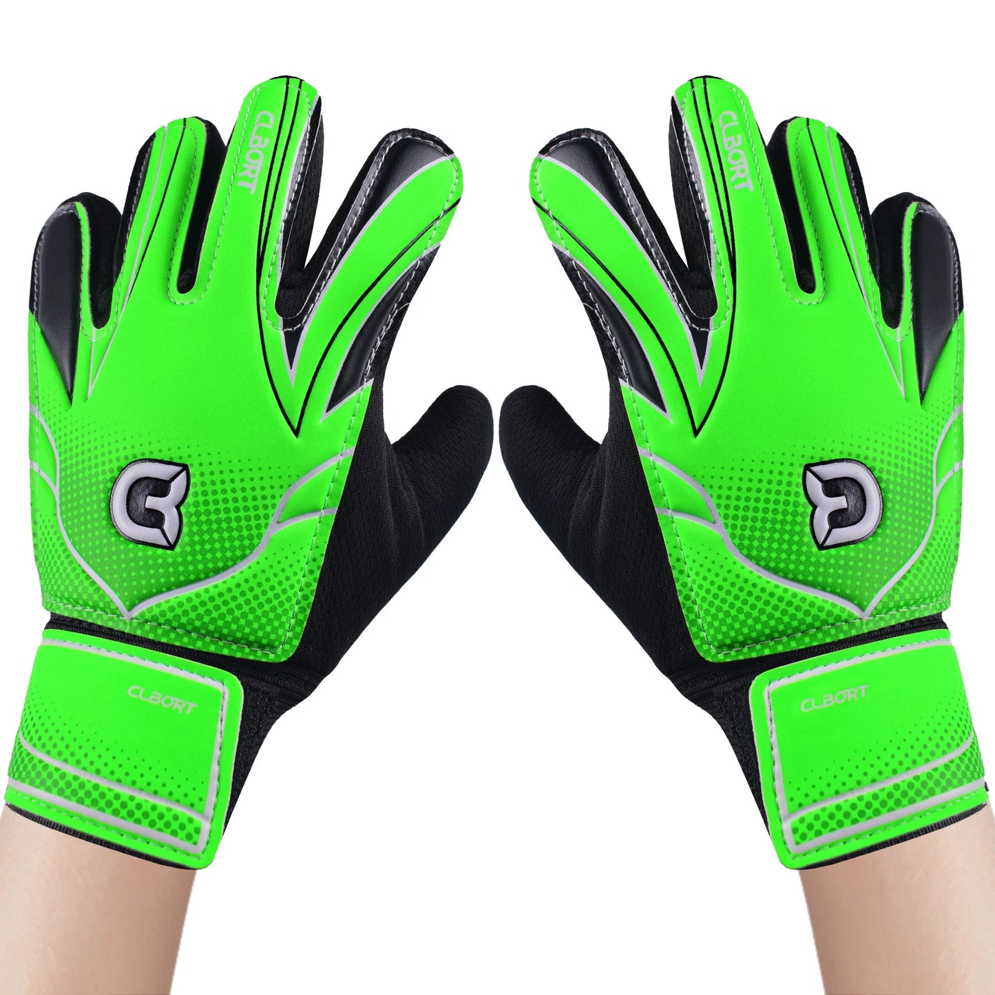 1 pair Non-Slip Soccer Goalie Gloves with Double Wrist Protection
