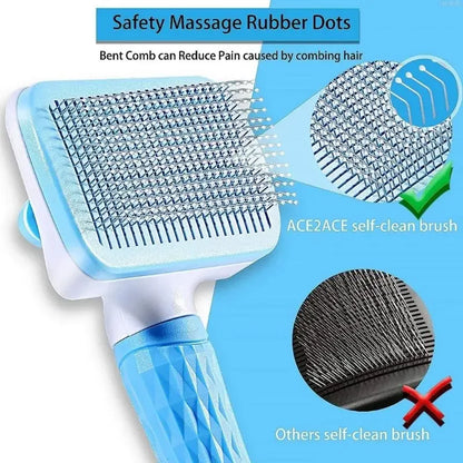 Pet Hair Remover Brush for Dogs and Cats Stainless Steel Grooming Comb