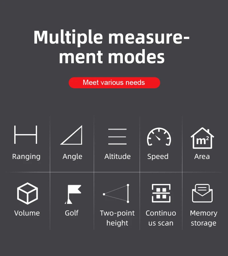 Nohawk Multifunctional Golf Laser Rangefinder Telescope with Flag-Lock Slope Distance Meter for Hunting Construction Monocular