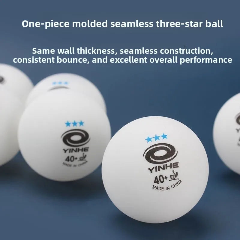 YINHE Seamless 3-star Table Tennis Balls, New Material 40+, Boli Blue 3-star, for Professional Training and Competitions