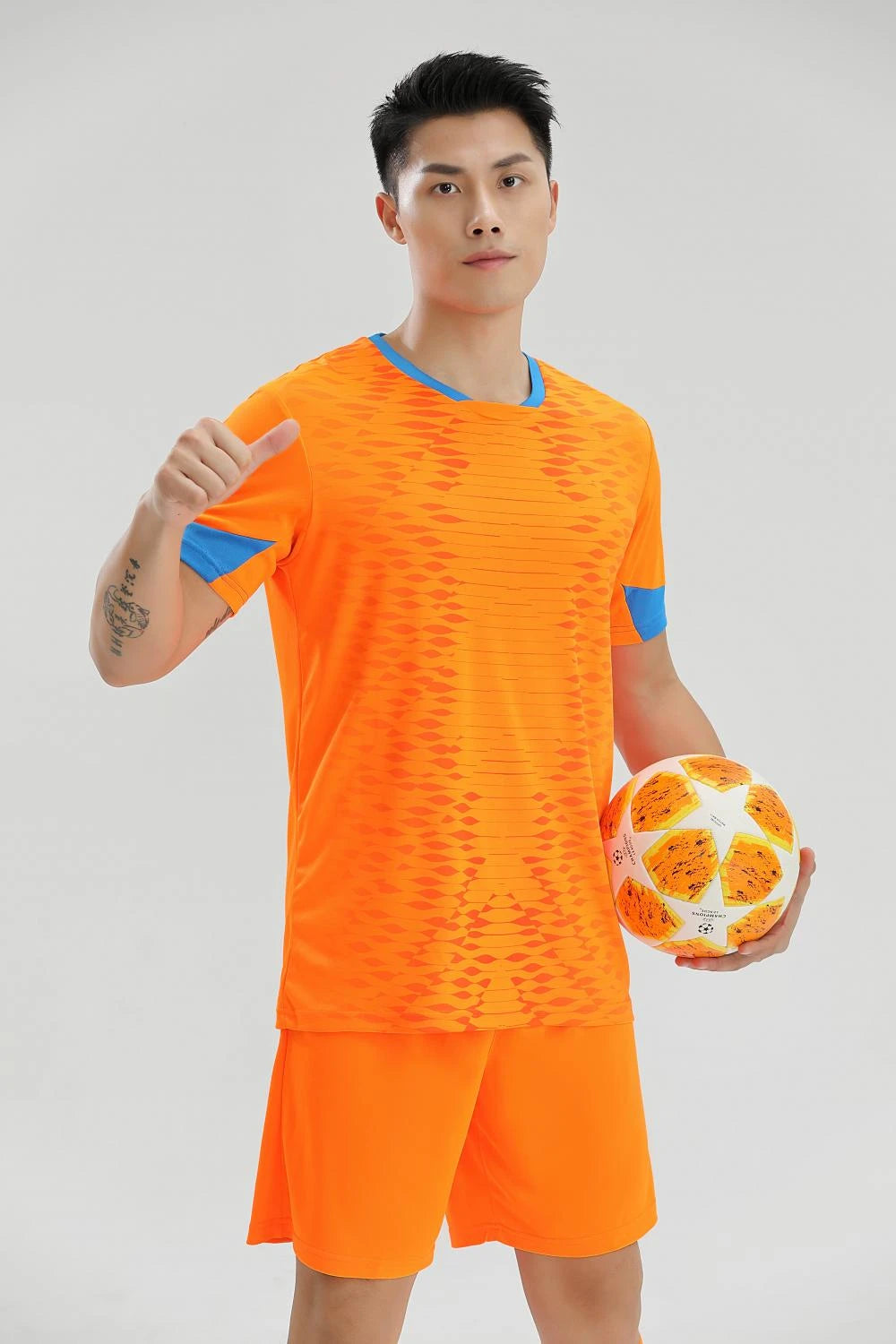 Mens Women Kids Soccer Set Short Sleeve Football Jerseys Uniforms Shirts Shorts Team Training Sport Kit Clothing Suit Breathable