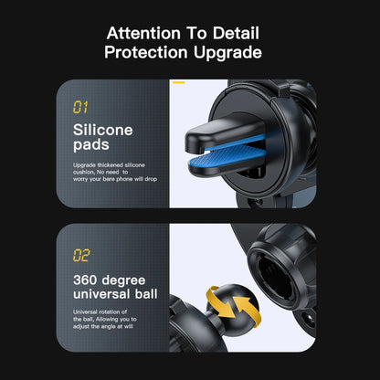 Universal Gravity Air Vent Clip Car Phone Holder, Black