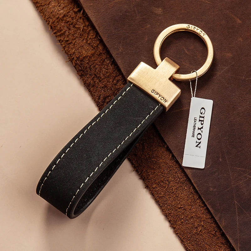 Exquisite Cowhide Keychain for Car or Bag – Durable & Fashionable