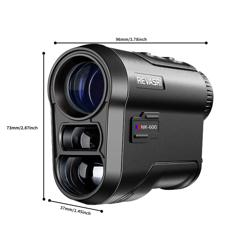 REVASRI Golf Laser Rangefinder 600M Rechargeable Battery,Slope and Flag Pole Lock Vibration for Golfing,Hunting,Survey