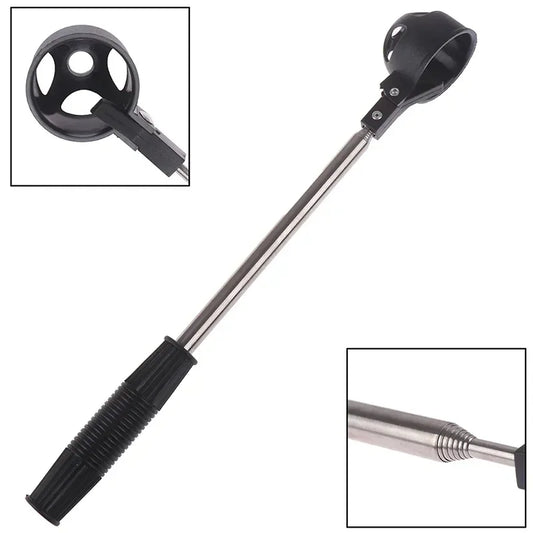 Golf ball retriever 8 section stainless steel telescopic golf ball pickup