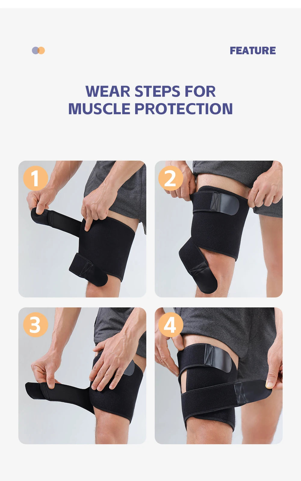 1Pc Large Thigh Support Bracket,Adjustable With Thigh Cover,Used For Groin And Limb Support,Fitness Leg Cover,Leg Protection