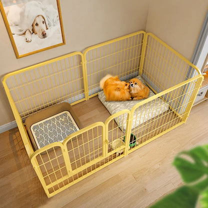 6 Panel Folding Dog Fence Playpen Heavy Duty Stainless Steel