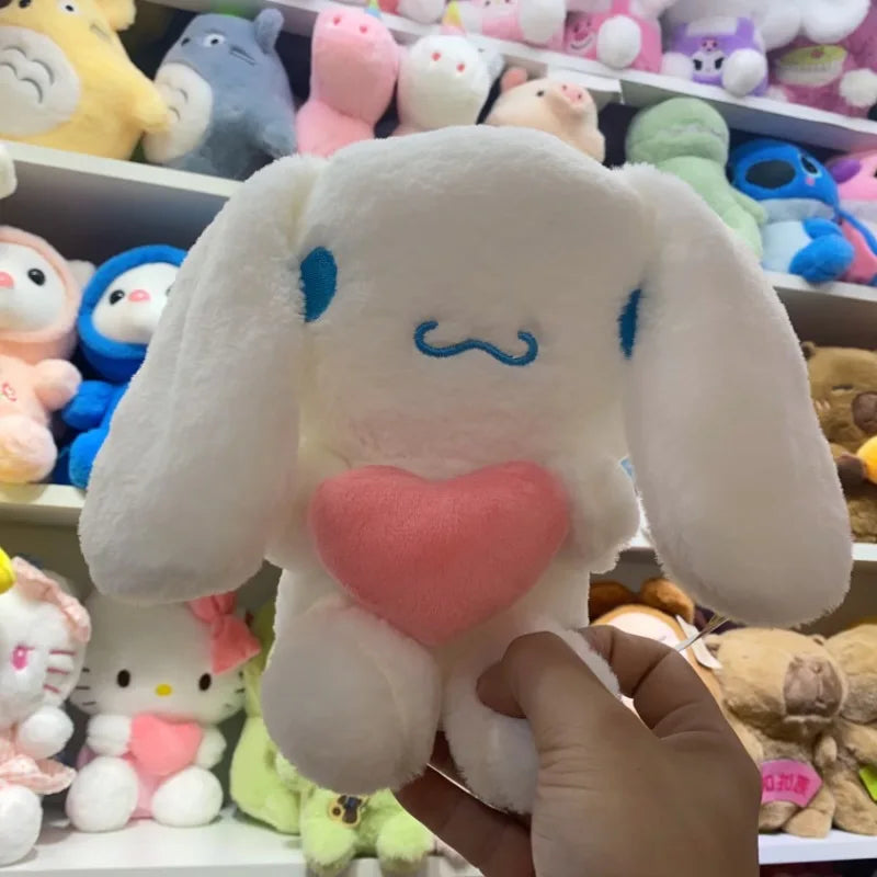 22cm Sanrio Hello Kitty Kuromi Pillow KT Plush Toy Girls Soft Stuffed Animal Toys Heart My Melody Cinnamoroll Stuff Doll Gifts