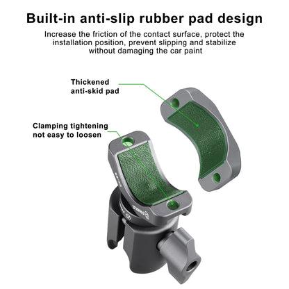 Motorcycle Phone Holder Extension Handlebar Hoop Ball Head Base